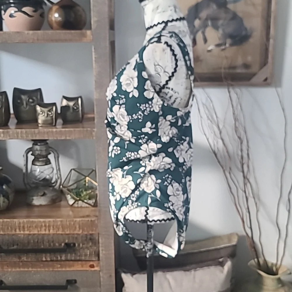 Adore Me Floral Twist-Front Green Women's Swim Suit